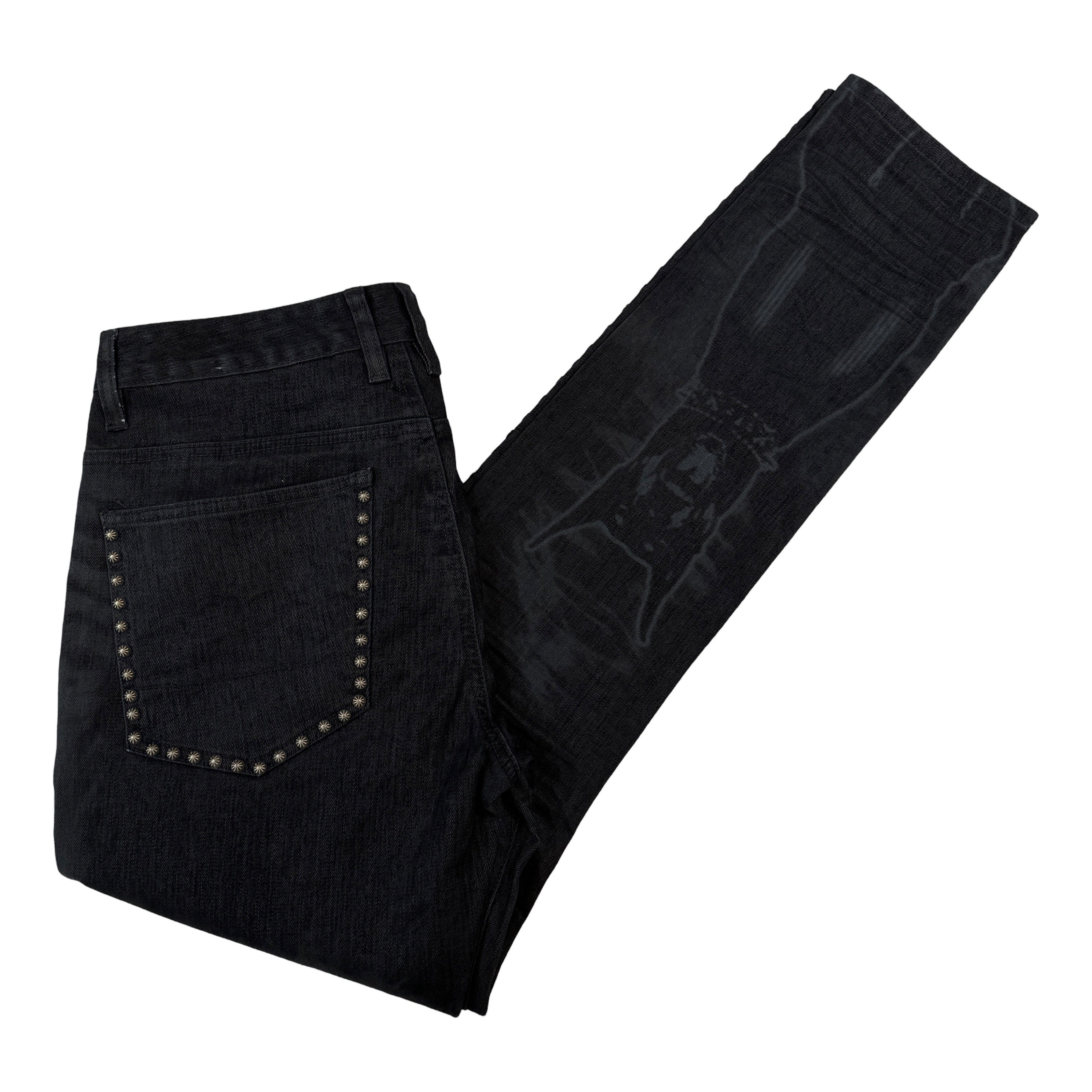 Smoke Rise Black Doberman Sueded Denim Jeans - Dudes Boutique