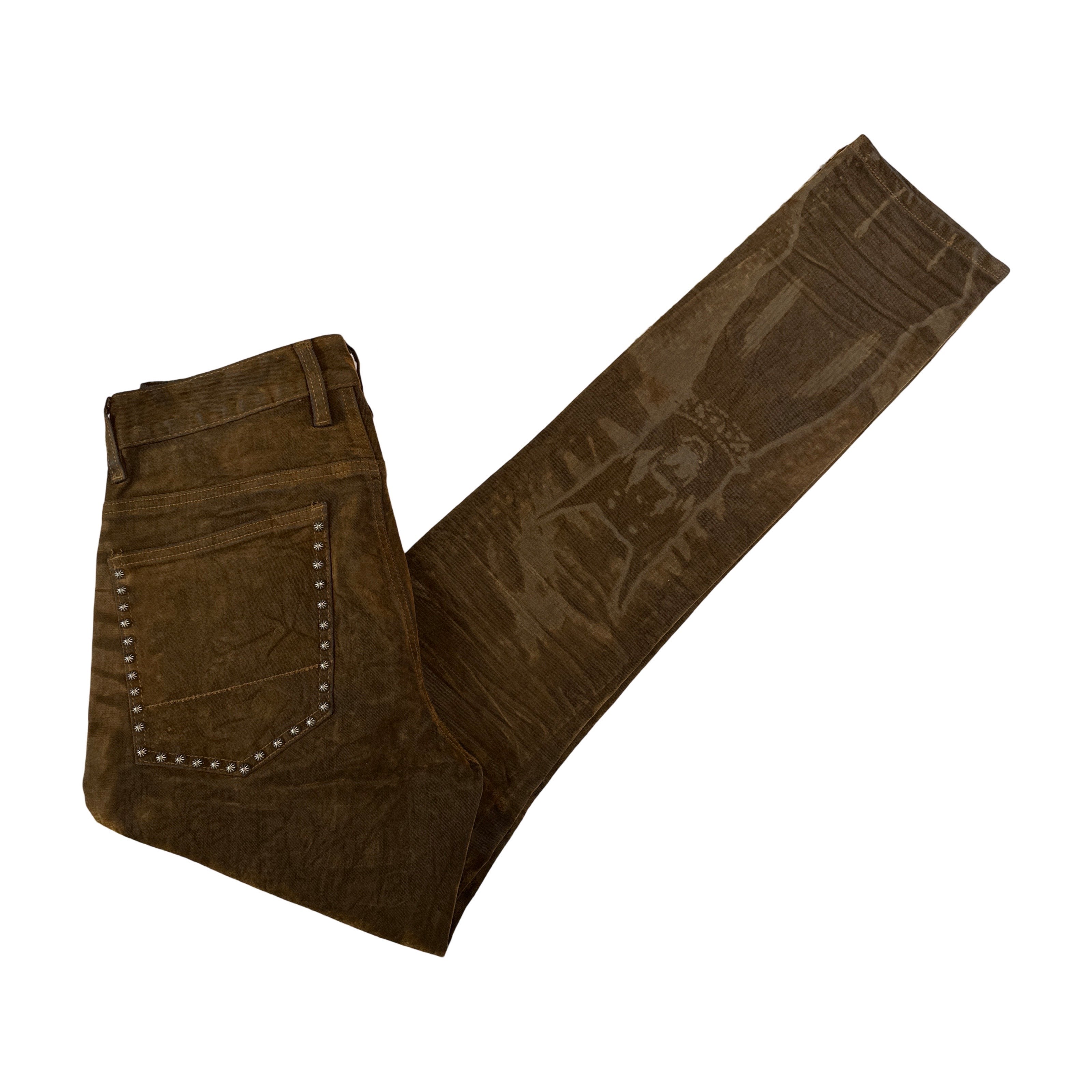 Smoke Rise Chocolate Doberman Sueded Denim Jeans - Dudes Boutique