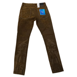 Smoke Rise Chocolate Doberman Sueded Denim Jeans - Dudes Boutique