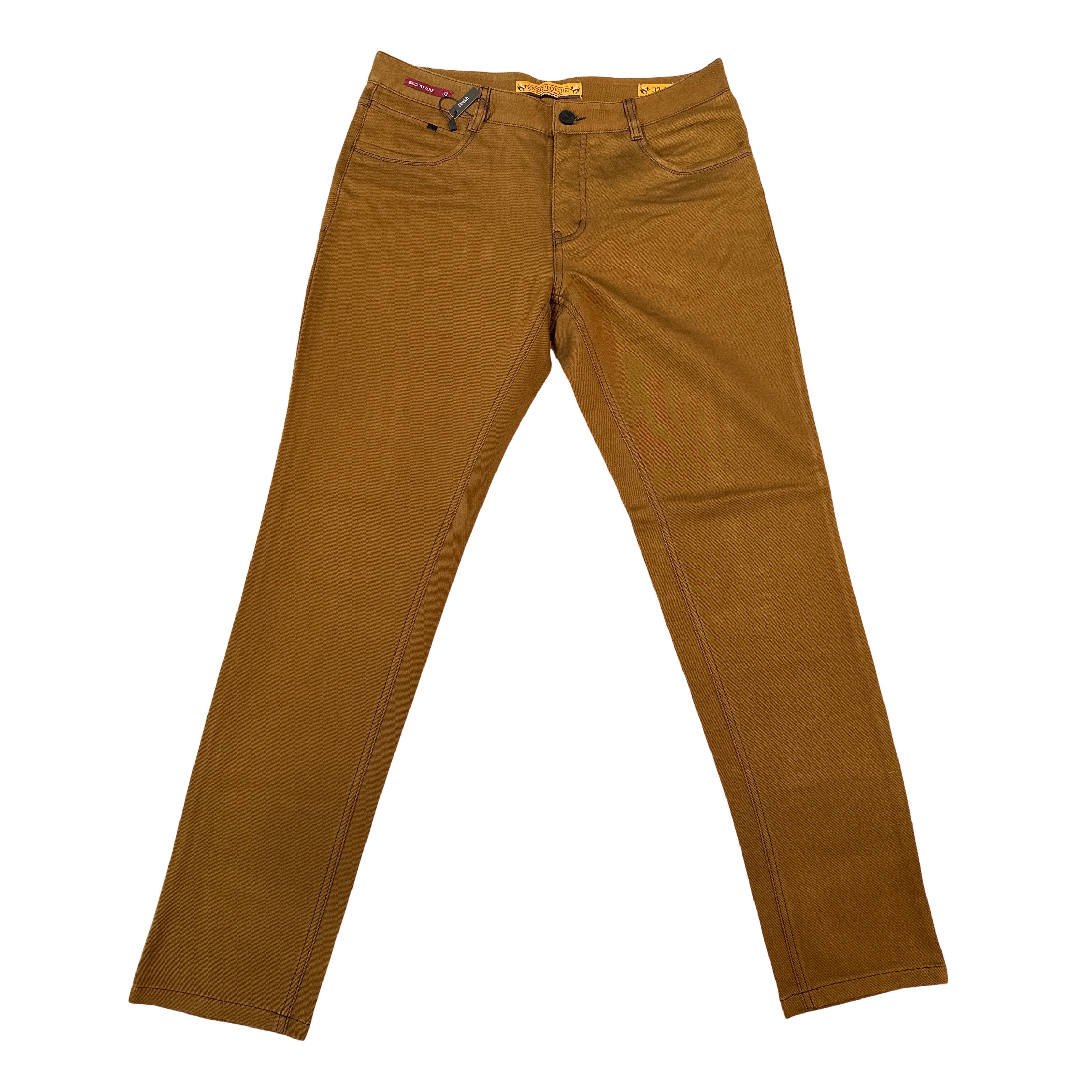 Enzo Getty-32 Carmel Thick High End Pants - Dudes Boutique