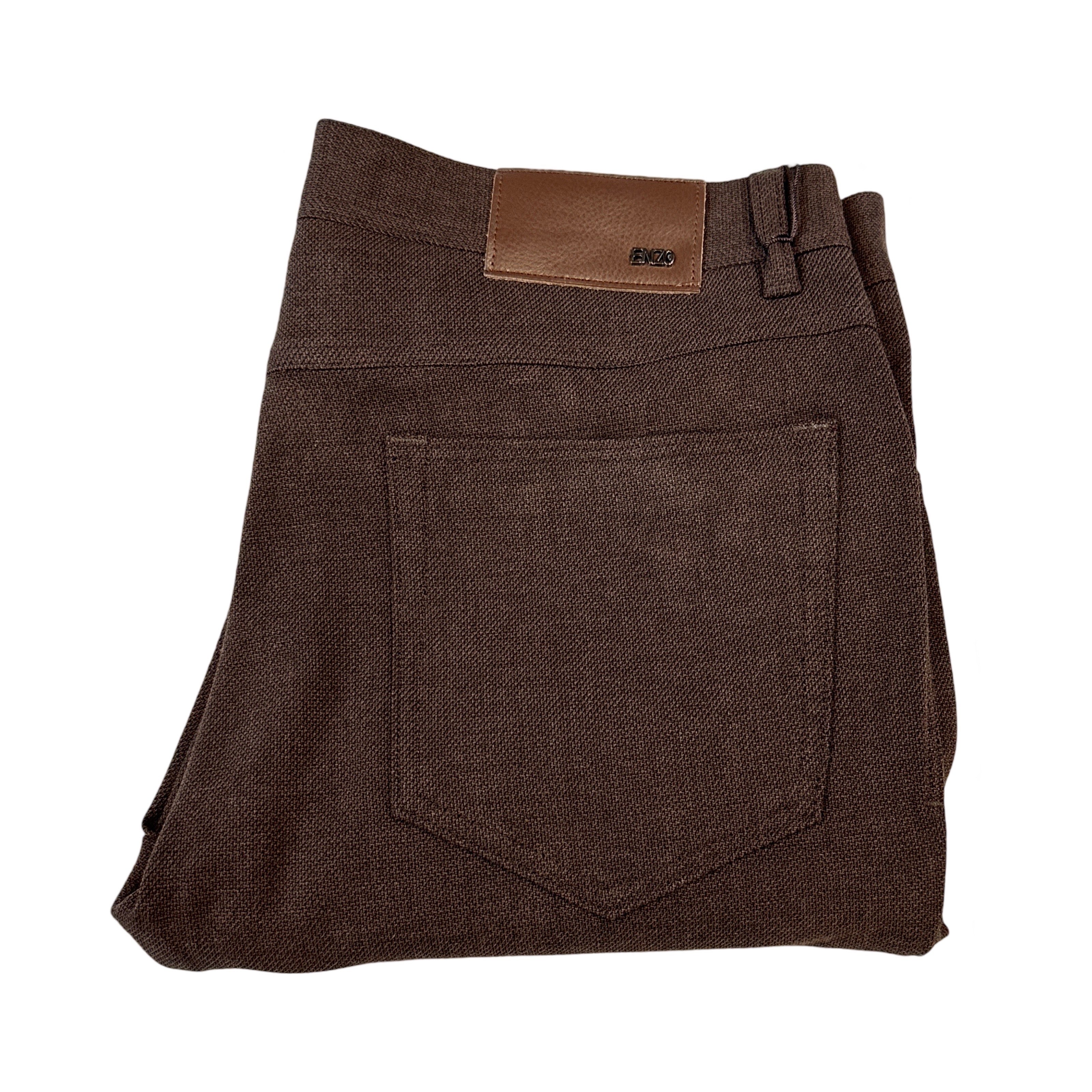 Enzo Alpha-399 Brown High End Pants - Dudes Boutique