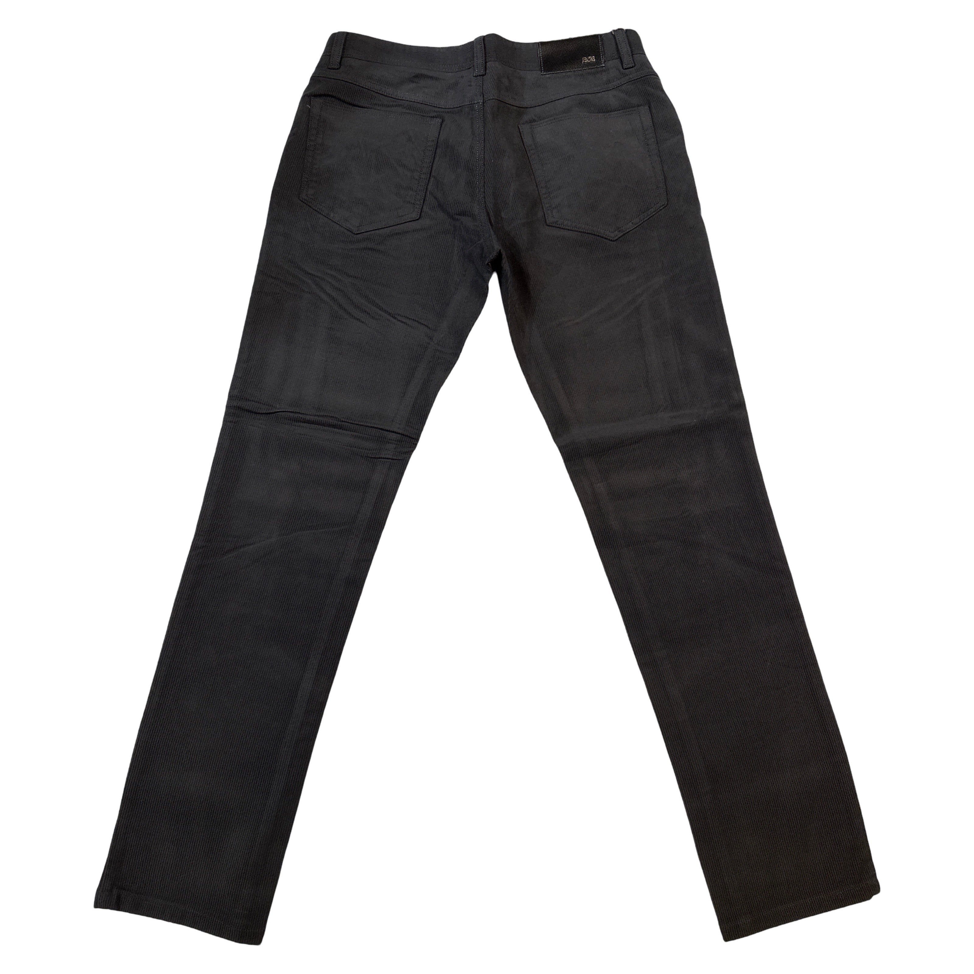 Enzo Alpha-384 Black Pinwale Corduroy High End Pants - Dudes Boutique