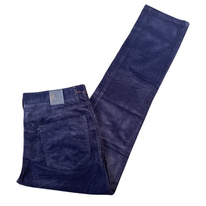 Enzo Alpha-387 Dark Navy Velour High End Pants - Dudes Boutique