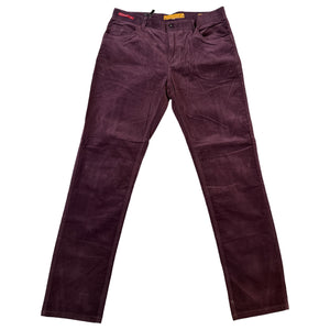 Enzo Alpha-386 Magenta Wine Velour High End Pants - Dudes Boutique