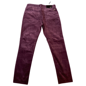 Enzo Alpha-386 Magenta Wine Velour High End Pants - Dudes Boutique