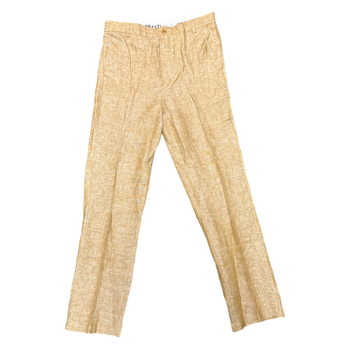 Prestige Khaki High End Linen Pants - Dudes Boutique