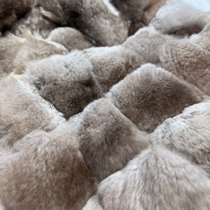 Kashani natural diamond cut pastel chinchilla fur bomber jacket