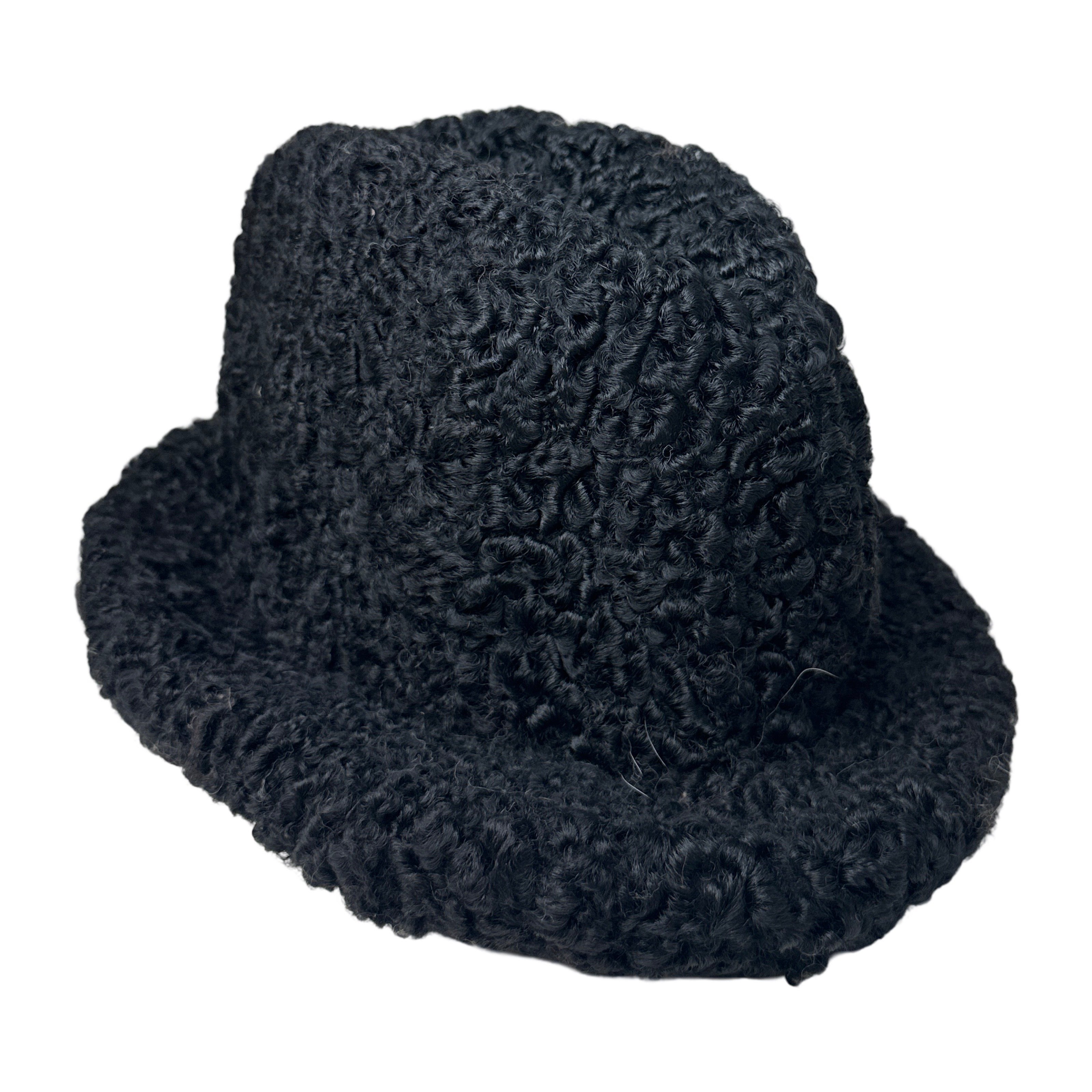 Kashani Black Persian Lamb Fur Top Hat - Dudes Boutique