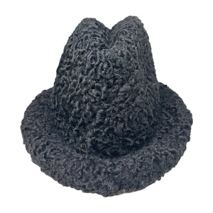 Kashani Black Persian Lamb Fur Top Hat - Dudes Boutique