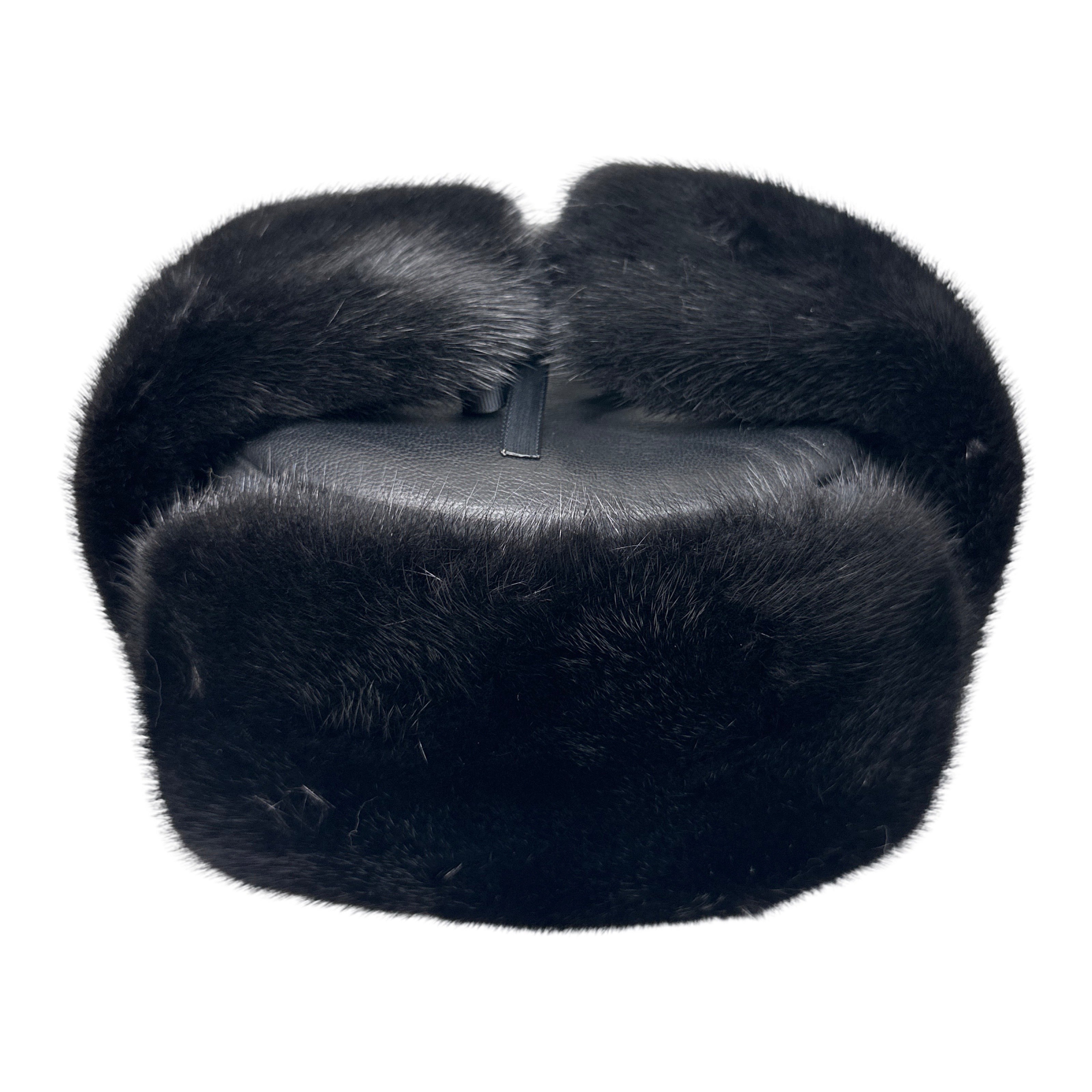 Kashani Black Mink Ushanka Hat - Dudes Boutique