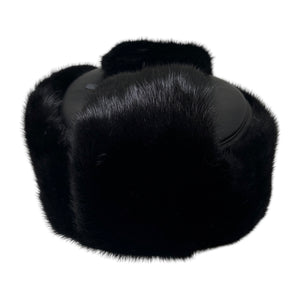 Kashani Black Mink Ushanka Hat - Dudes Boutique