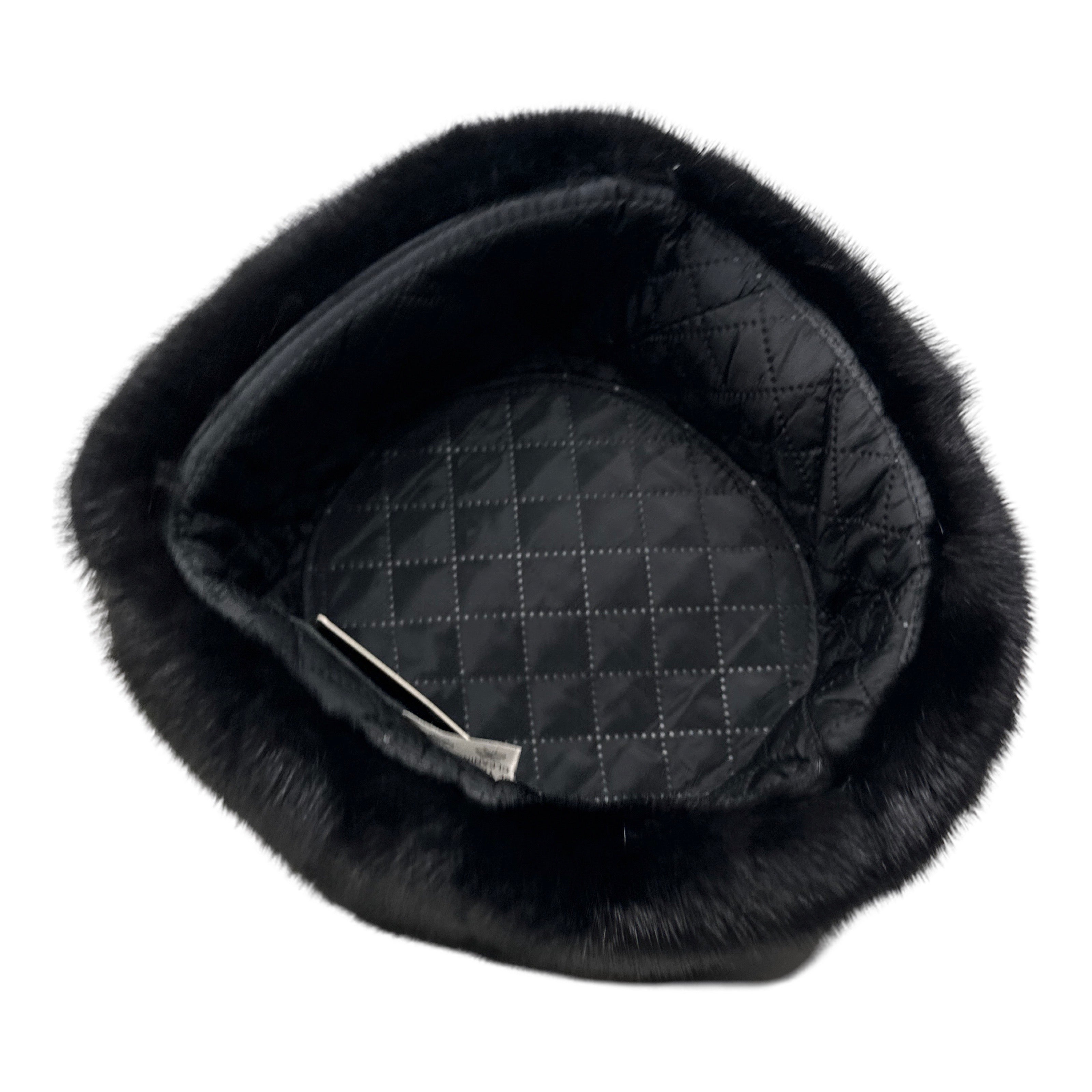 Kashani Black Mink Ushanka Hat - Dudes Boutique