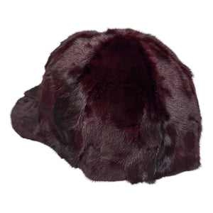 Kashani Wine Red Diamond Cut Mink Baseball Hat - Dudes Boutique