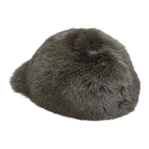 Kashani Olive Green Oversized Fox Fur Baseball Hat - Dudes Boutique