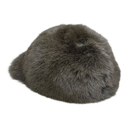 Kashani Olive Green Oversized Fox Fur Baseball Hat - Dudes Boutique