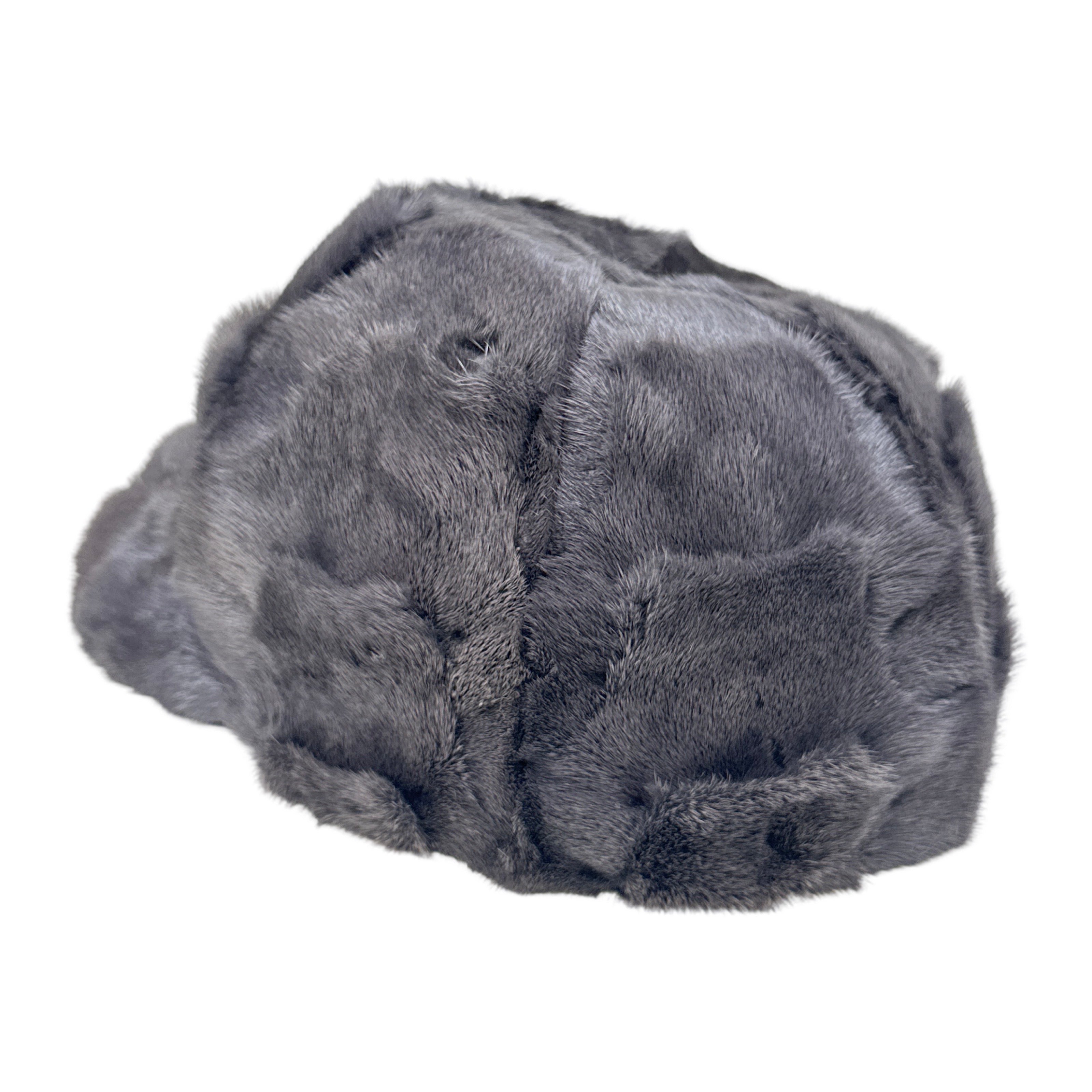 Kashani Grey Diamond Cut Mink Baseball Hat - Dudes Boutique