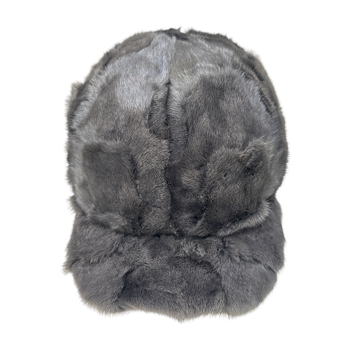 Kashani Grey Diamond Cut Mink Baseball Hat - Dudes Boutique