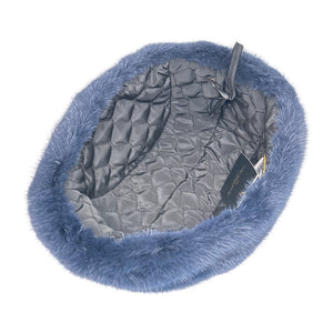 Kashani Full Mink Navy Herringbone Cap - Dudes Boutique