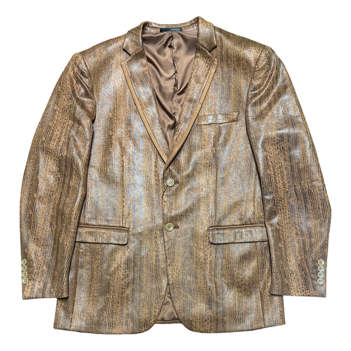 Cielo Brown Distressed Print Blazer - Dudes Boutique