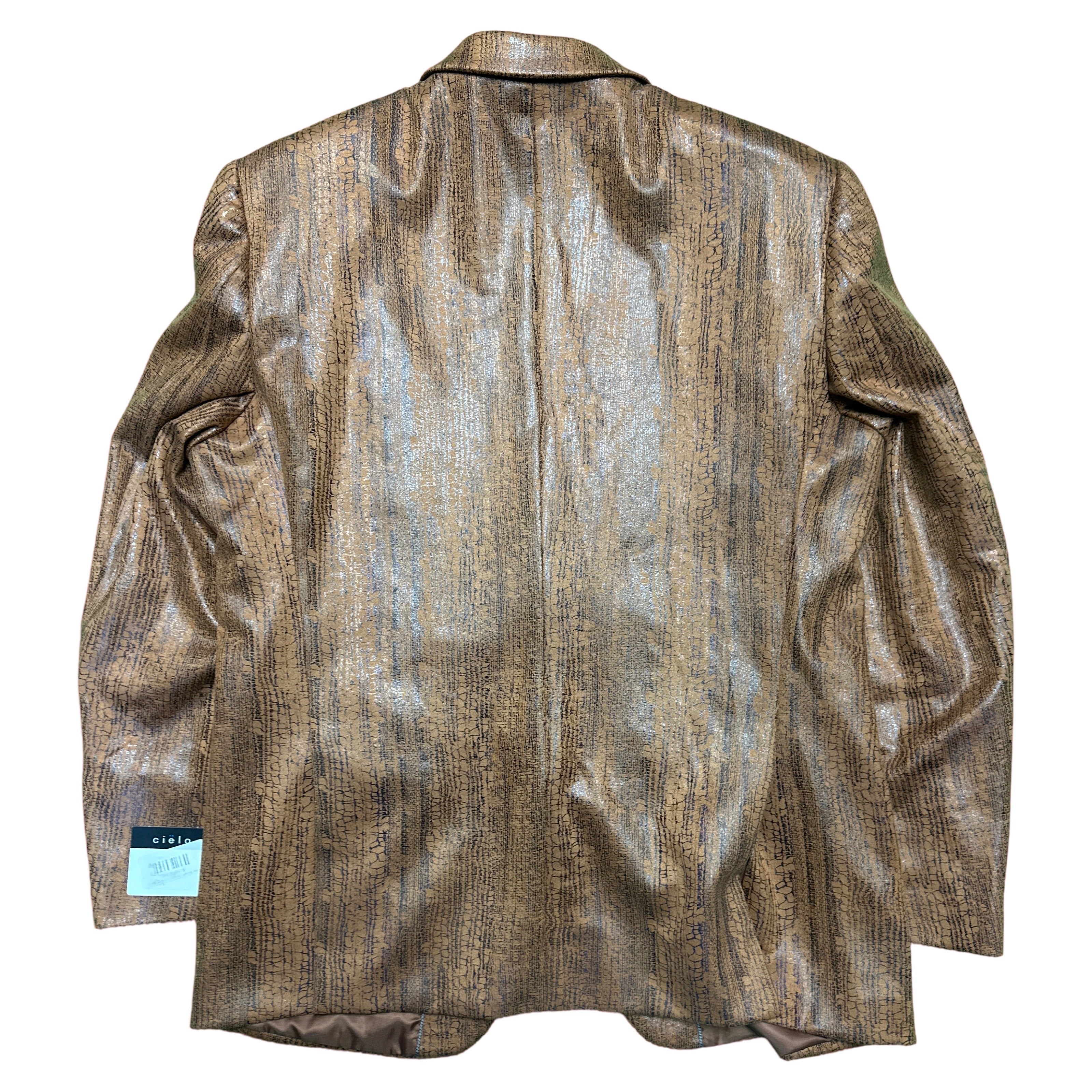 Cielo Brown Distressed Print Blazer - Dudes Boutique