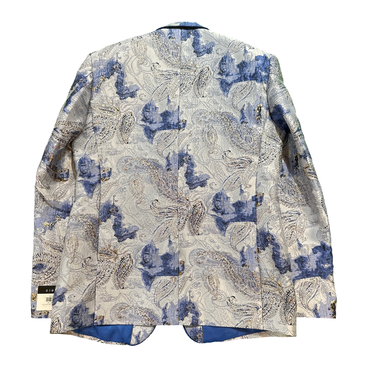 Cielo Royal Blue Golden Glitter Paisley Blazer - Dudes Boutique