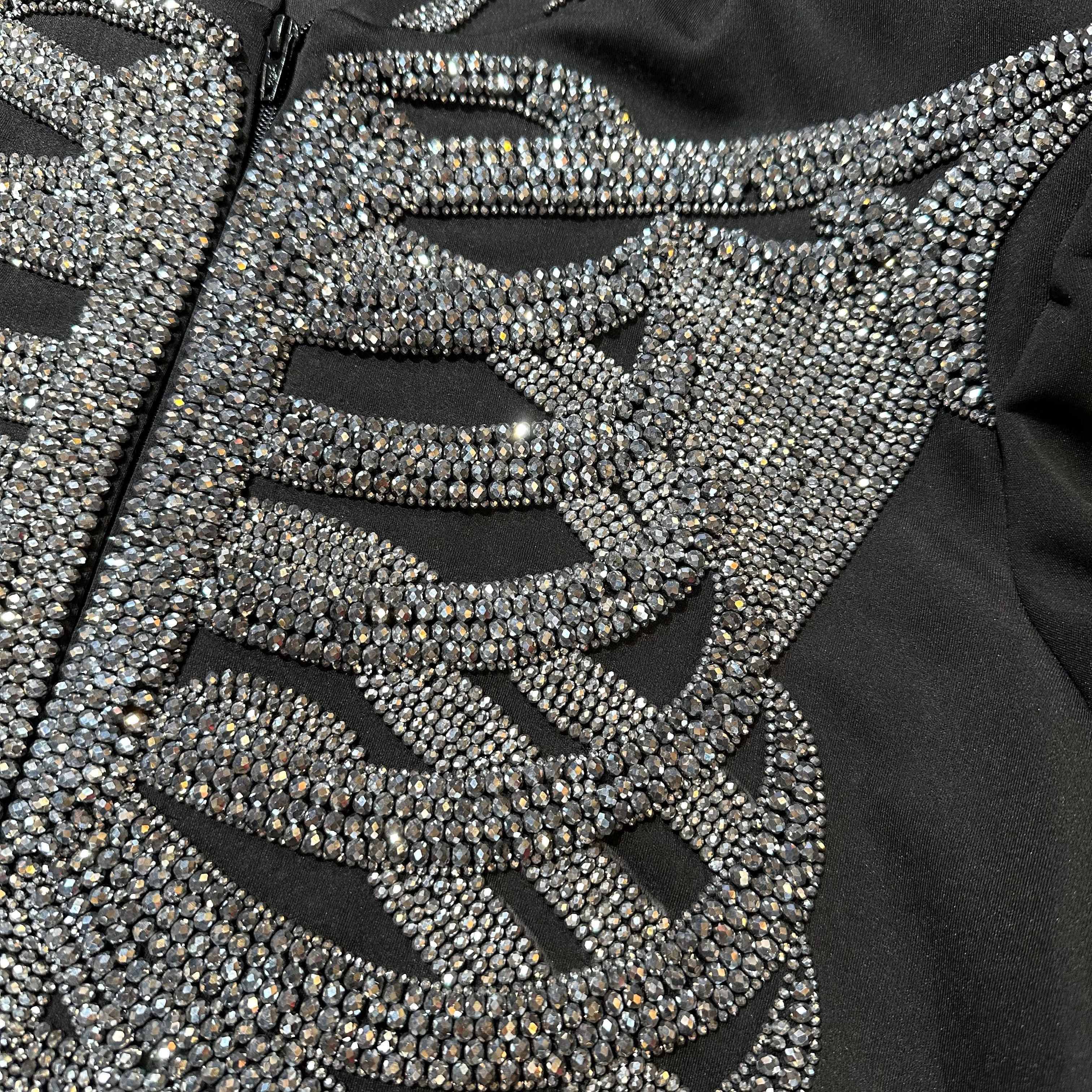 Kashani Skeleton Hyper Crystal Studded Jacket - Dudes Boutique