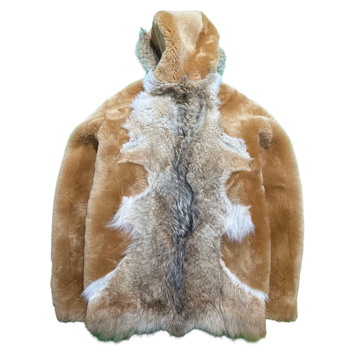 Kashani Natural Fox Tail Hooded Mouton Shearling - Dudes Boutique