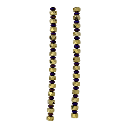 b.b. Simon Heart Crystal Necklace –Purple/Amethyst-Gold - Dudes Boutique