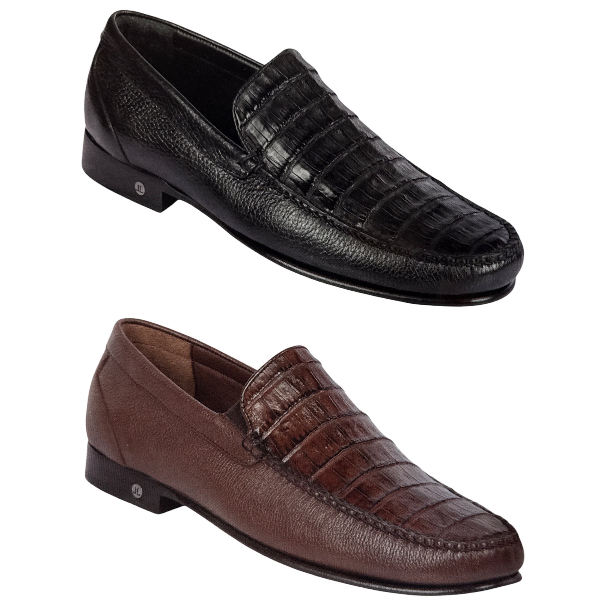 Lombardy Men's Crocodile / Calfskin Loafers - Dudes Boutique