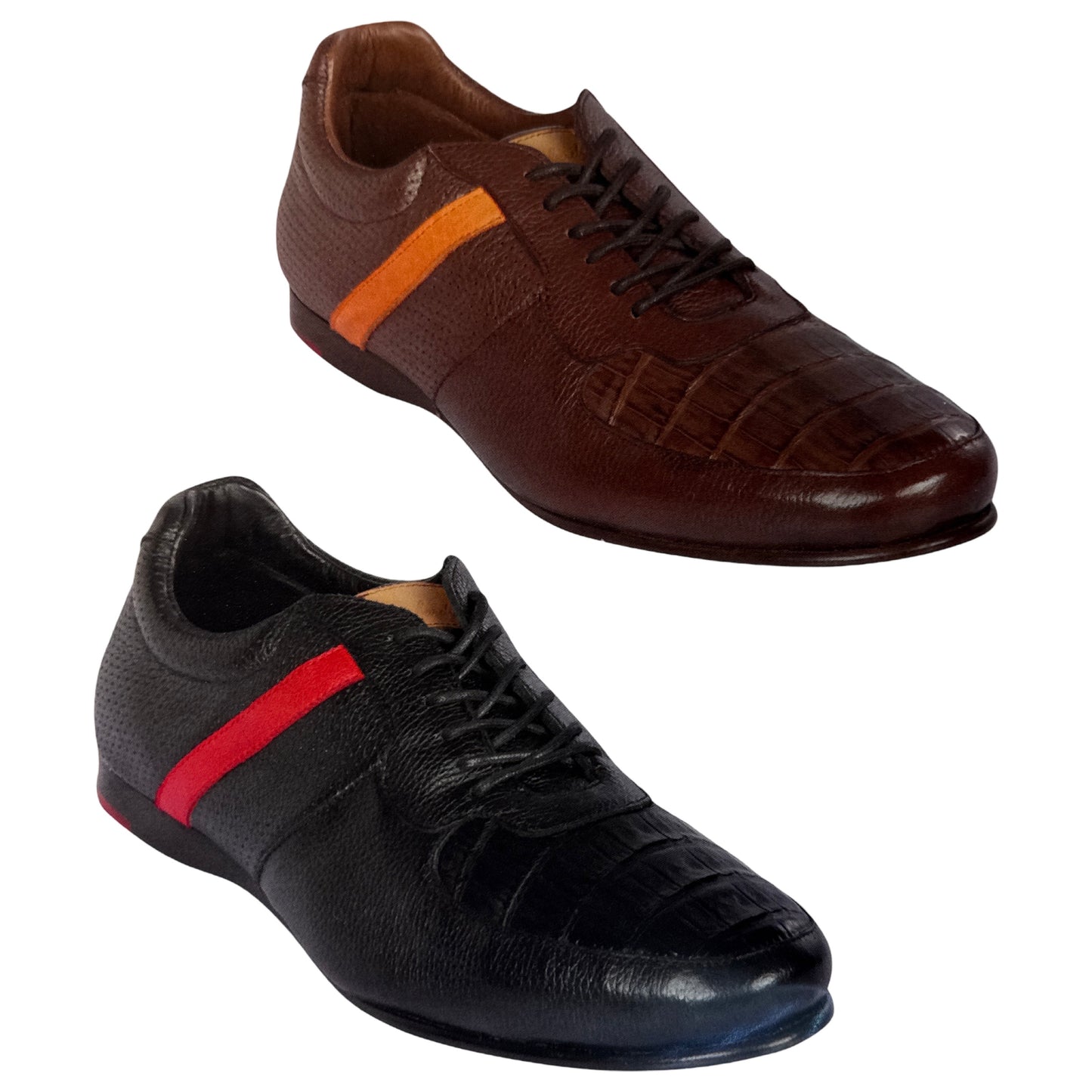 Lombardy Caiman Belly & Calfskin Sneakers - Dudes Boutique