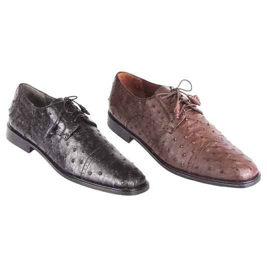 Los Altos Ostrich Quill Cap Toe Oxford Dress Shoes - Dudes Boutique