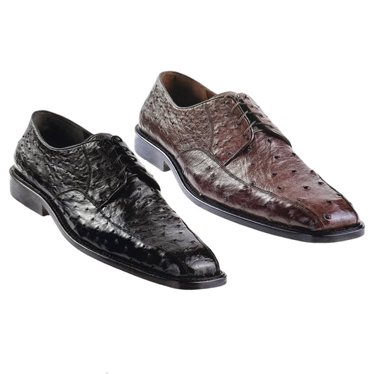 Los Altos Full Skin Ostrich Quill Derby Dress Shoes - Dudes Boutique