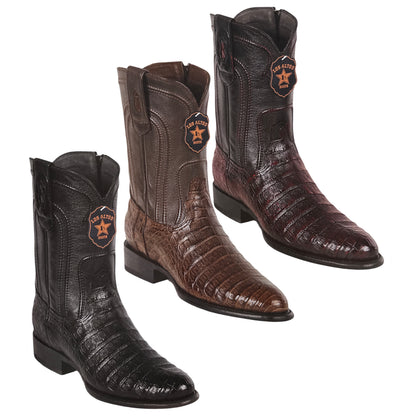 Los Altos Caiman Crocodile Roper Boots with Zipper - Dudes Boutique