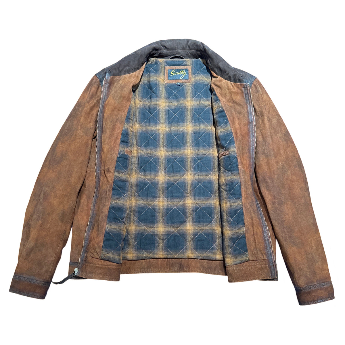 Scully Men's Chocolate Brown Zip Front Suede Jacket - Dudes Boutique