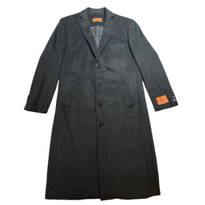 Enzo Black Wool Cashmere Topcoat - Dudes Boutique