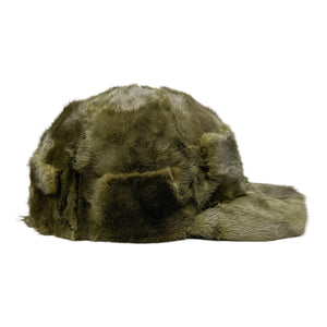 Kashani Olive Diamond Cut Mink Baseball Hat - Dudes Boutique