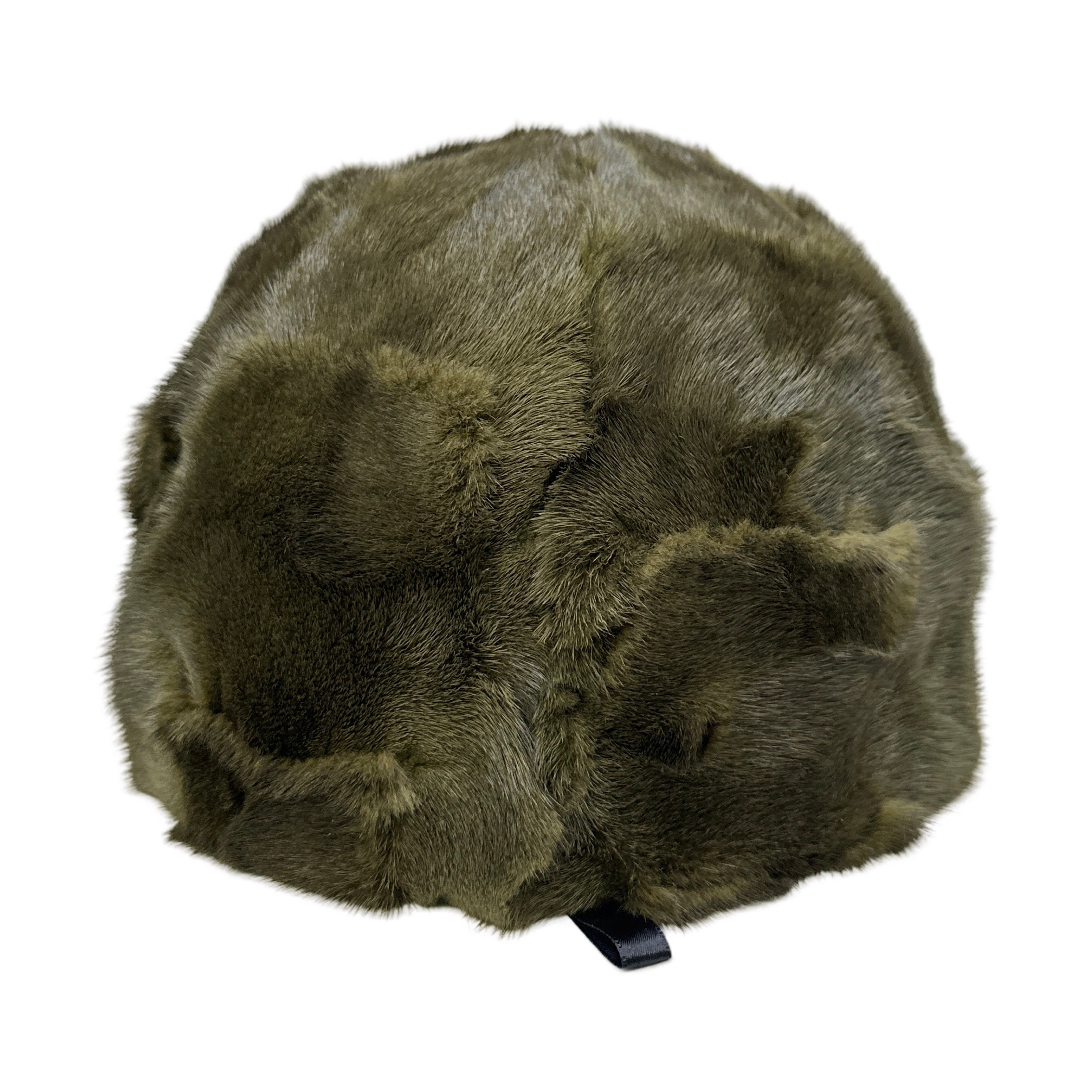 Kashani Olive Diamond Cut Mink Baseball Hat - Dudes Boutique