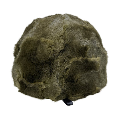 Kashani Olive Diamond Cut Mink Baseball Hat - Dudes Boutique