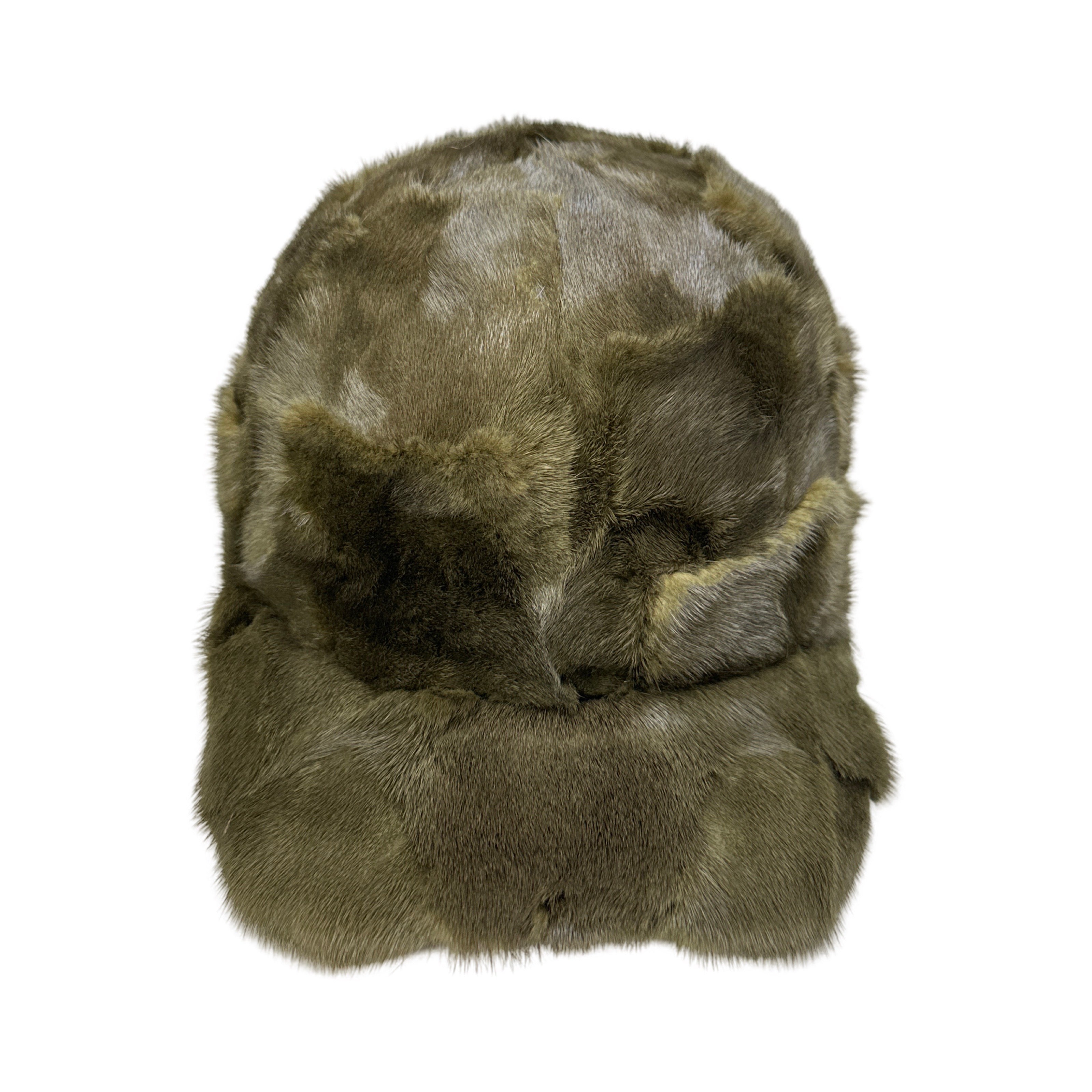 Kashani Olive Diamond Cut Mink Baseball Hat - Dudes Boutique