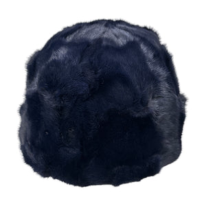 Kashani Navy Blue Diamond Cut Mink Baseball Hat - Dudes Boutique