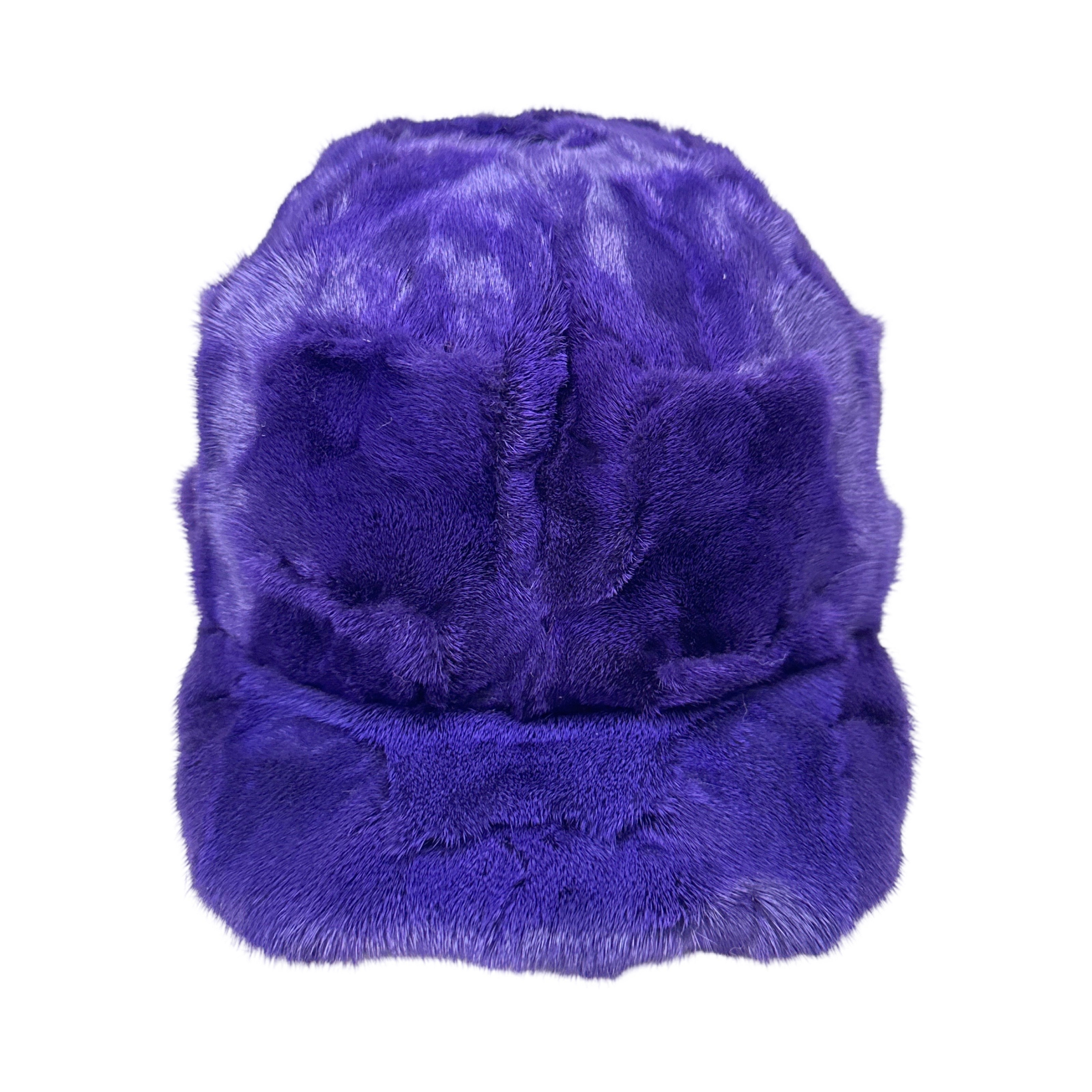 Kashani Purple Diamond Cut Mink Baseball Hat - Dudes Boutique