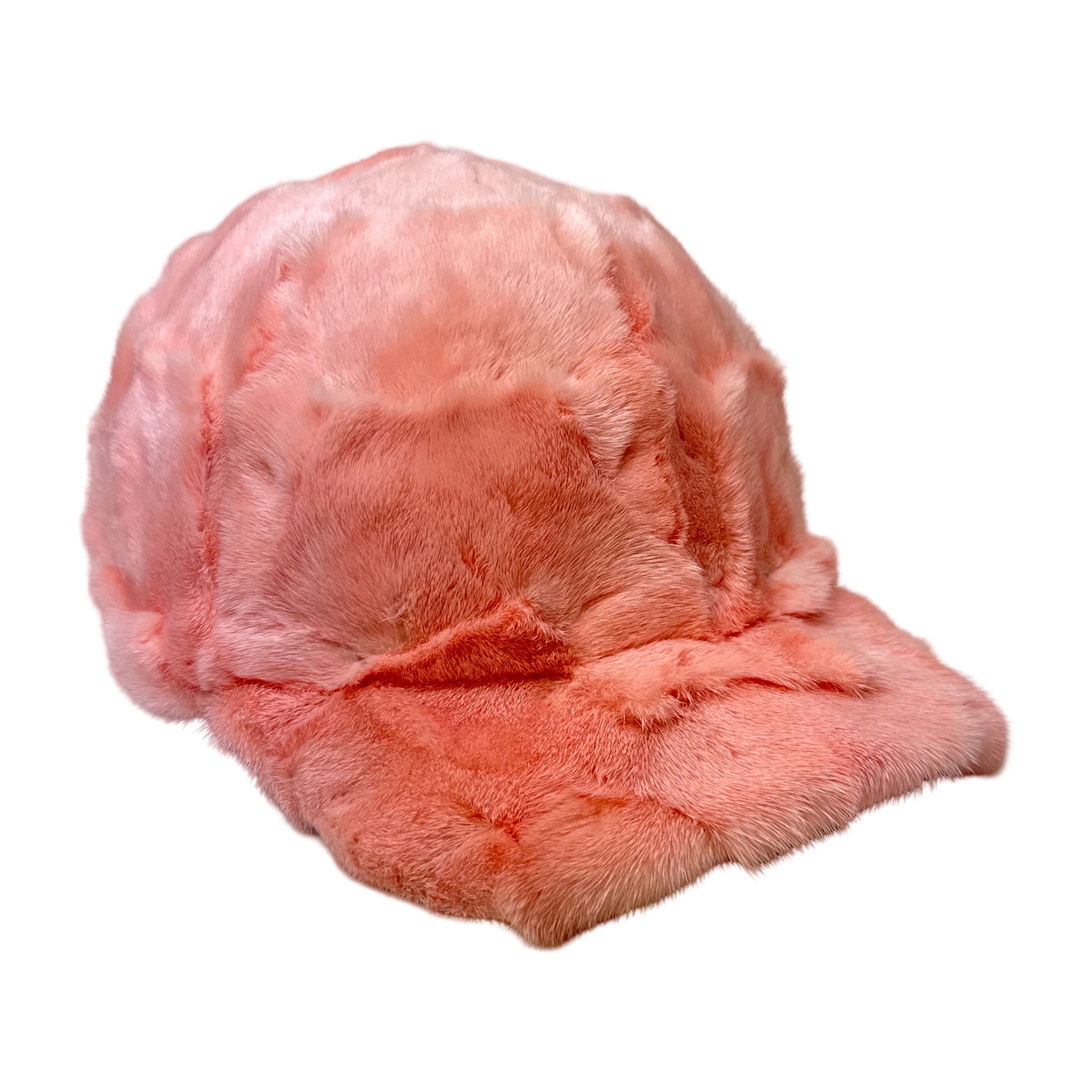 Kashani Pink Diamond Cut Mink Baseball Hat - Dudes Boutique