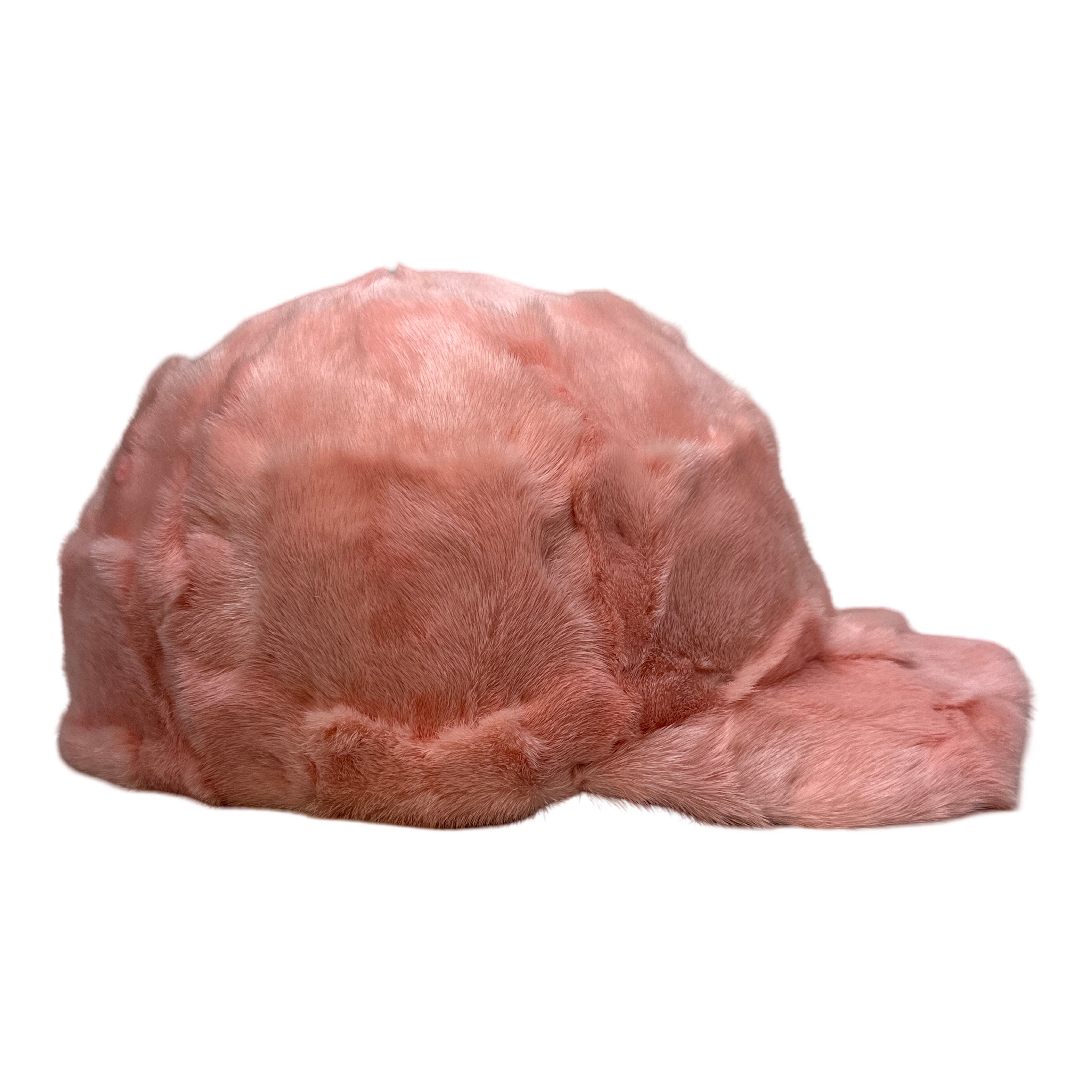 Kashani Pink Diamond Cut Mink Baseball Hat - Dudes Boutique