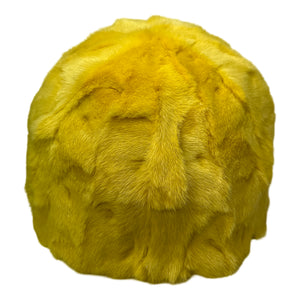 Kashani Yellow Diamond Cut Mink Baseball Hat - Dudes Boutique