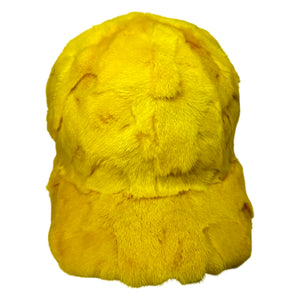 Kashani Yellow Diamond Cut Mink Baseball Hat - Dudes Boutique