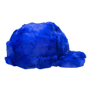 Kashani Royal Blue Diamond Cut Mink Baseball Hat - Dudes Boutique