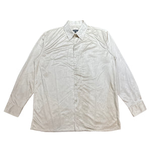 Pronti Cream Velour Button Up Shirt - Dudes Boutique