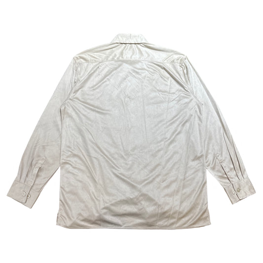 Pronti Cream Velour Button Up Shirt - Dudes Boutique