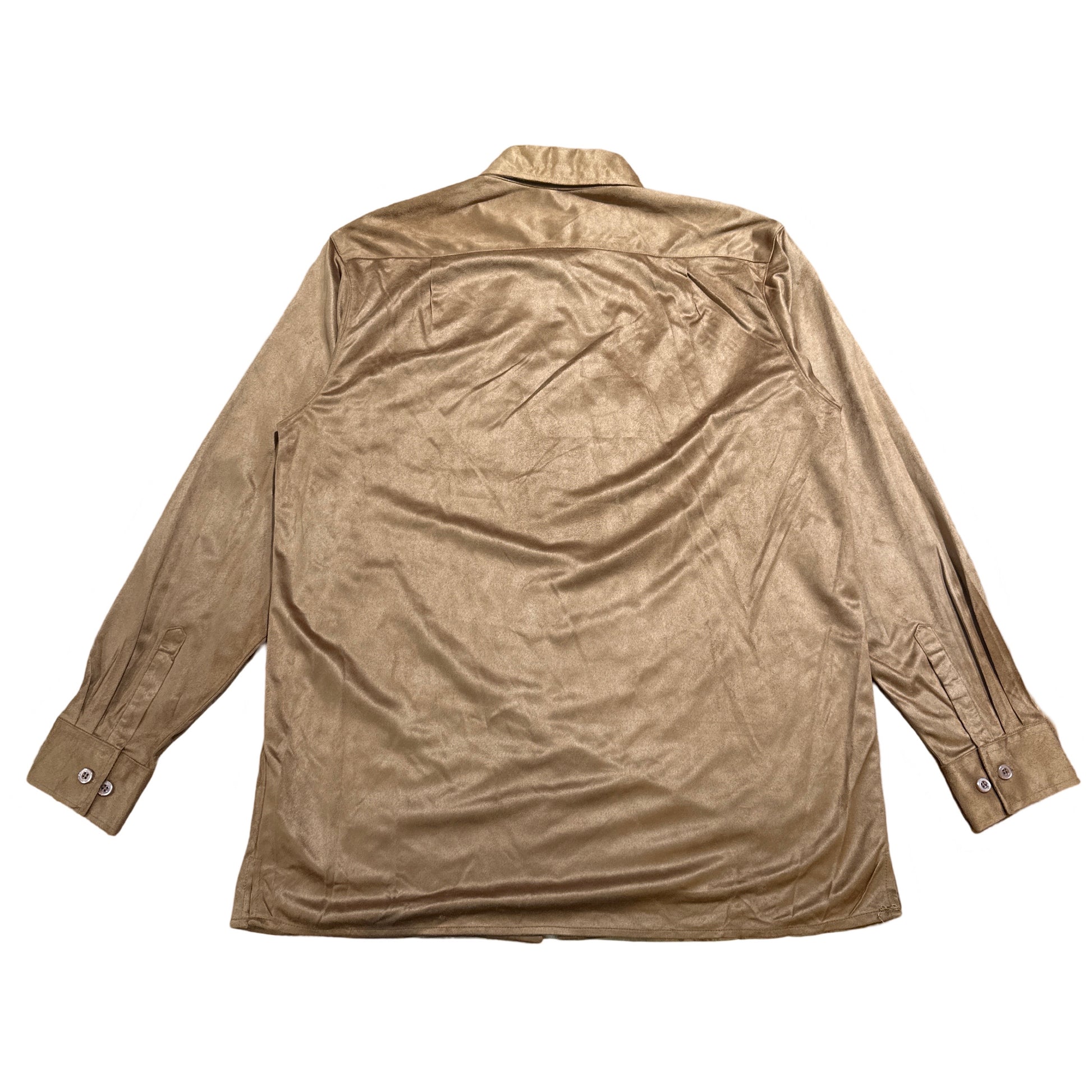 Pronti Brown Velour Button Up shirt - Dudes Boutique