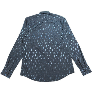 Pronti Blue Geometric Button Up Shirt - Dudes Boutique